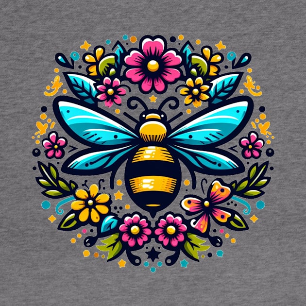 Flower Bee by WolfeTEES